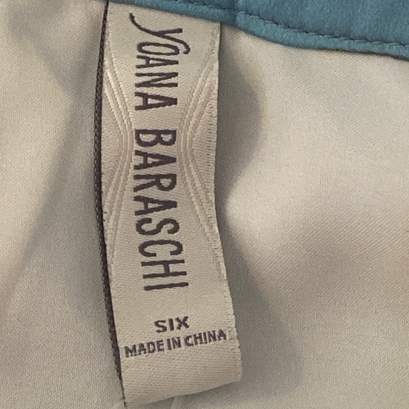 Anthropology Yoana Baraschi Blue and Orange Tropical Floral Cotille Wrap Skirt 6 - Picture 6 of 10